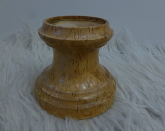 Vintage Wooden Candleholder: Home Decor (3.5")