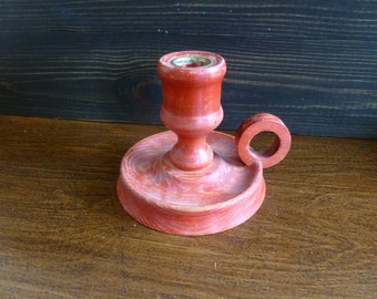 Swedish Wooden candleholder, Vintage Wood Candle Holder, Scandinavian Home Decor