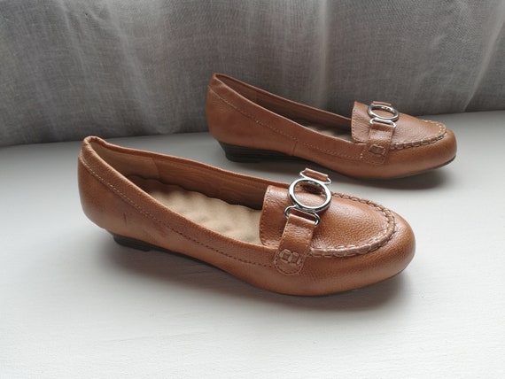 Brown Women s Leather Shoes Size EUR 39 US 8 UK 6 Etsy