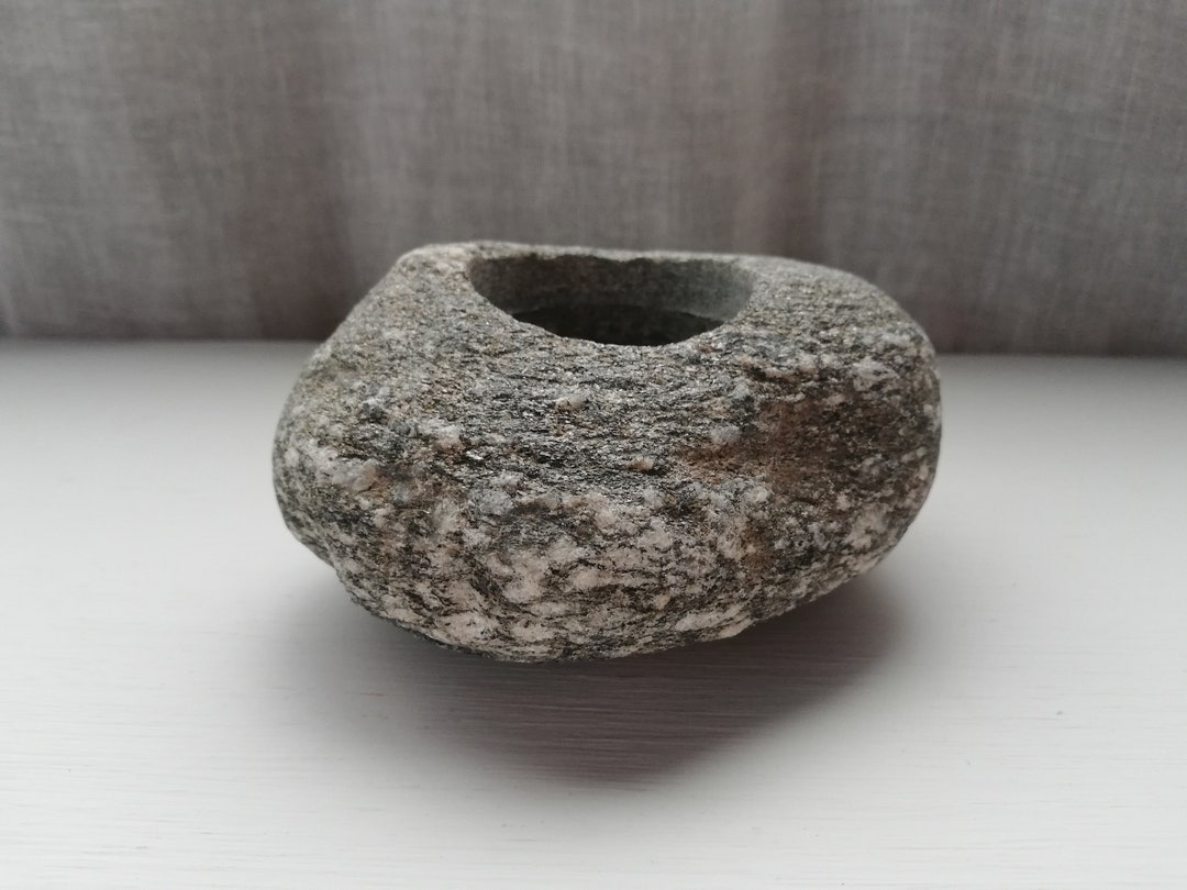 Natural Stone Candle Holder Scandinavian Home Interior Etsy