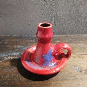 Wine red Portable candle holder 70s
