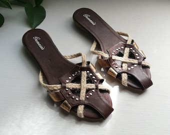 Women's Slide Sandals - Size 38 eur, 7.5 us, 5.5 uk