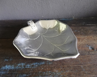 Silver Plated Leaf Tray / Serving Tray / Table Decor