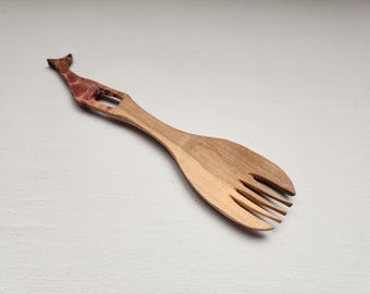 Wooden Fork Zebra-Vintage