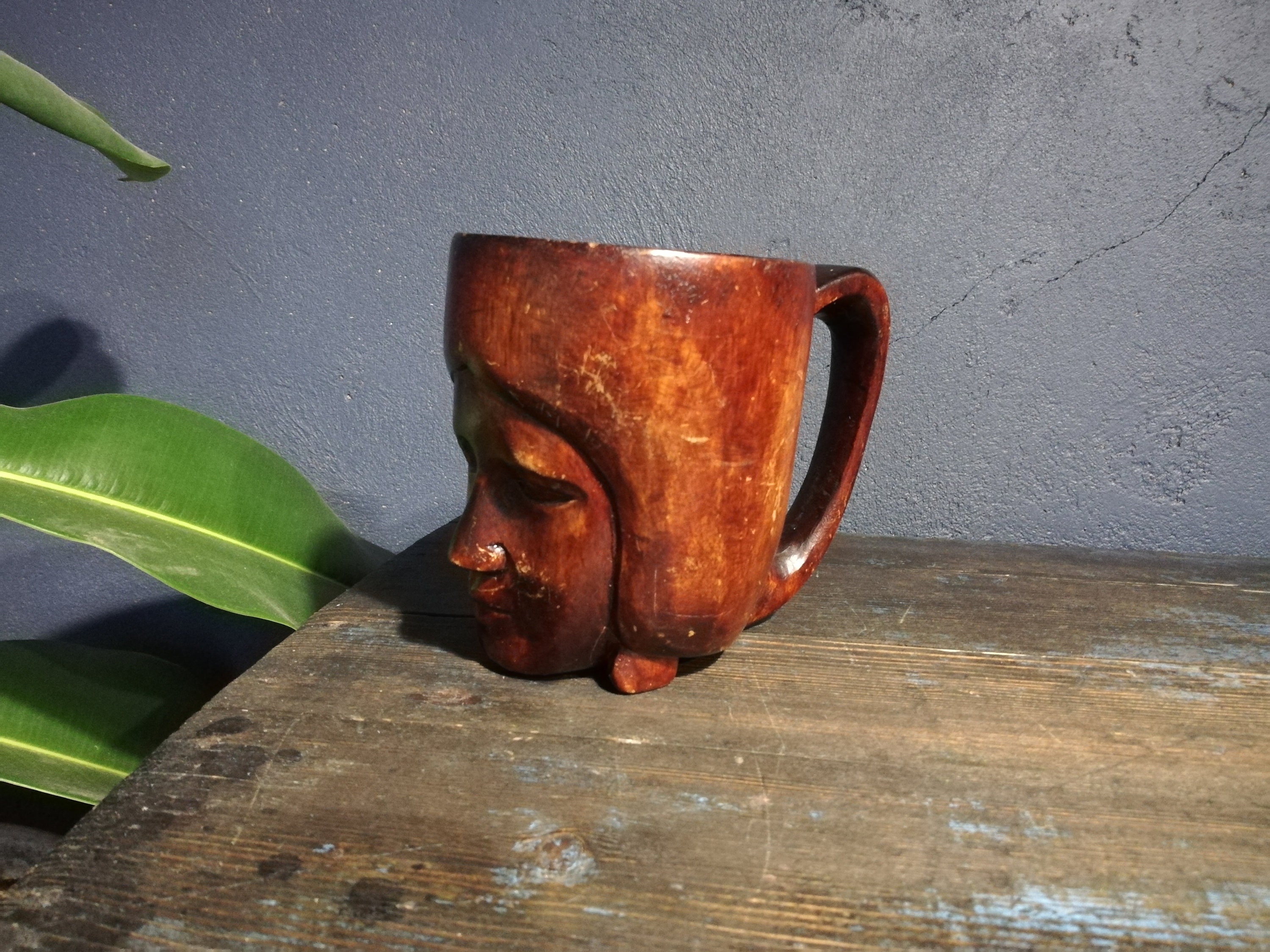 Wooden Vintage Wood Grain Binding Cup Wooden Cup Coffee Cup With Handle  Wooden Cup