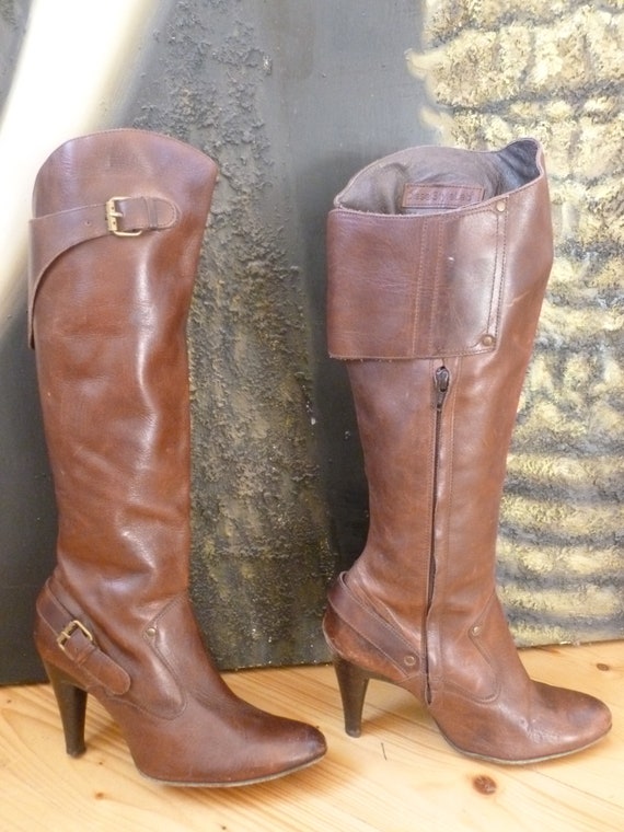 Buy Dieselstylelab womens Boots Brown Leather Made in Spain 