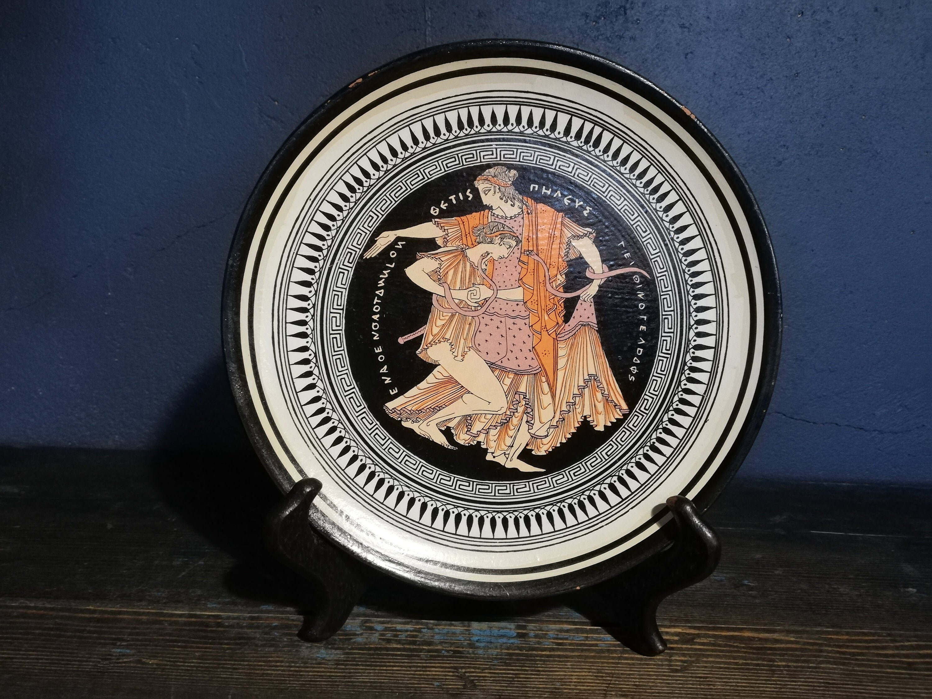 Wall Decor Greek Pottery Wall Hanging Beautiful Greek Vintage Etsy UK