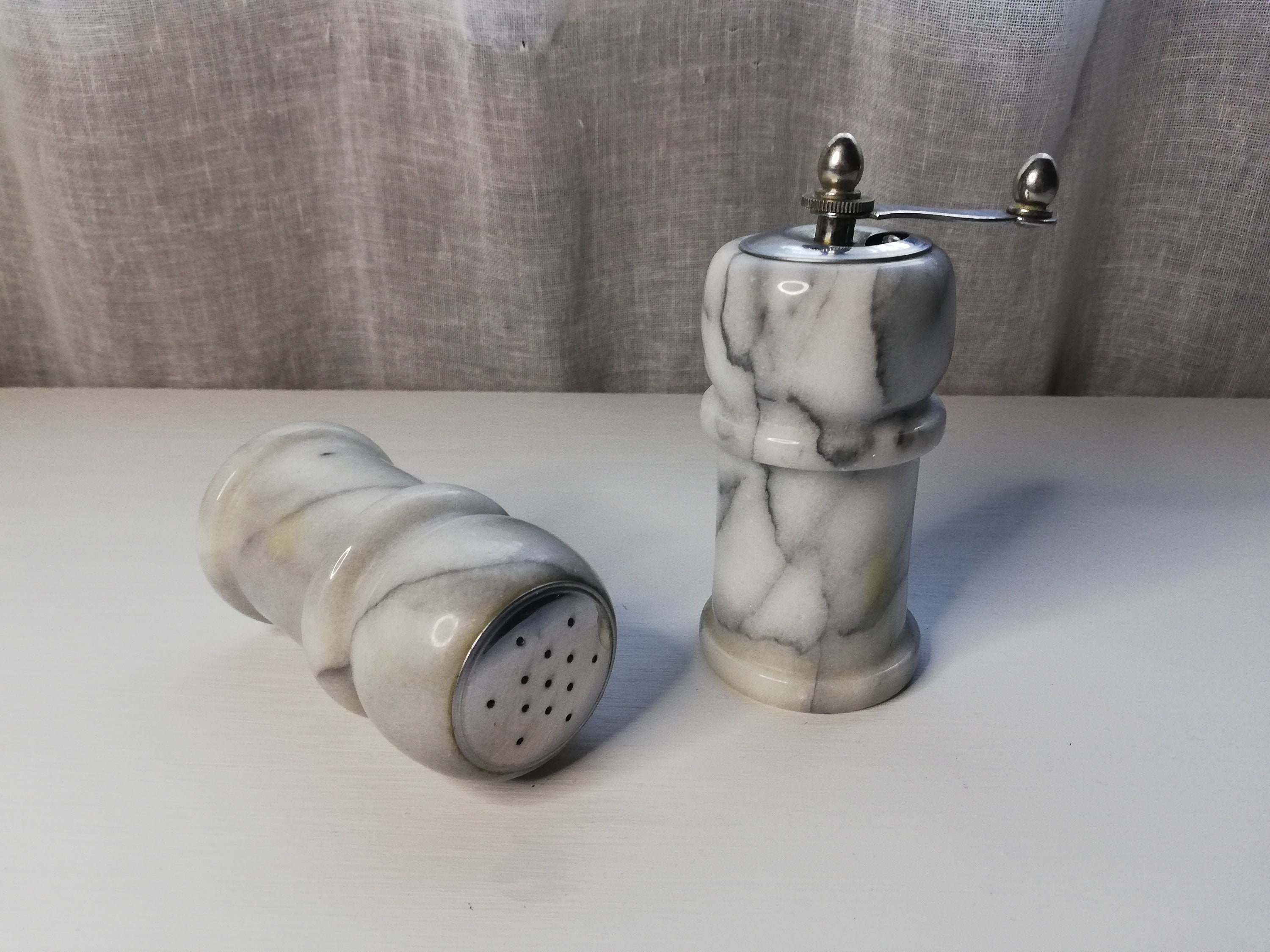 Marble Salt & Pepper Shakers (Set of 2)