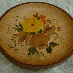 Romantic hand painted Wooden plate.