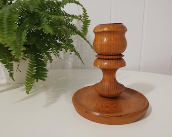 Houten kaars houder