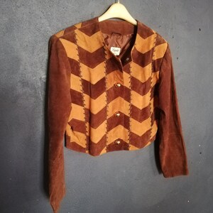 Giacca da donna in pelle marrone - Kippie - Taglia 40
