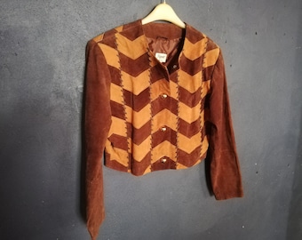 Brown Women's leather jacket - Kippie - Size 40