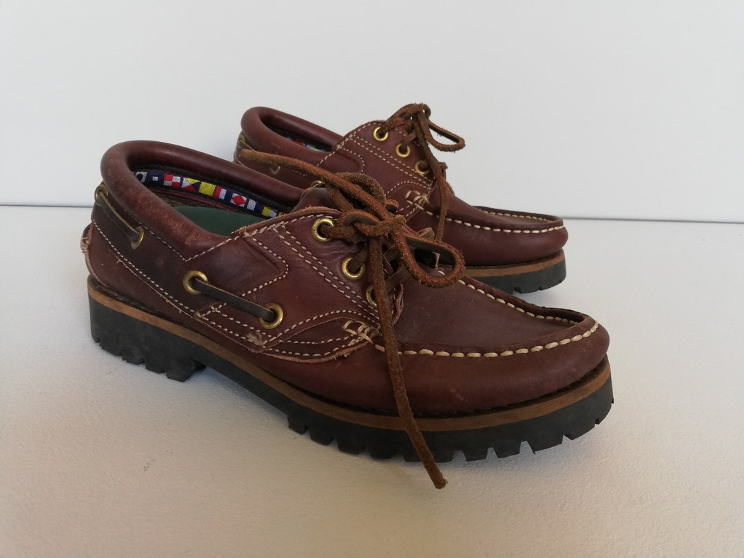 Deck Shoes. Boat Shoes Men's Leather Shoes. Size US 5 EUR - Etsy