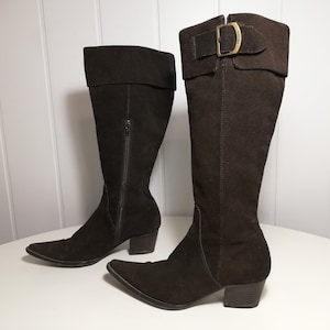 Brown Women’s suede Boots  - size 37 eur, 6.5 us, 4.5 uk