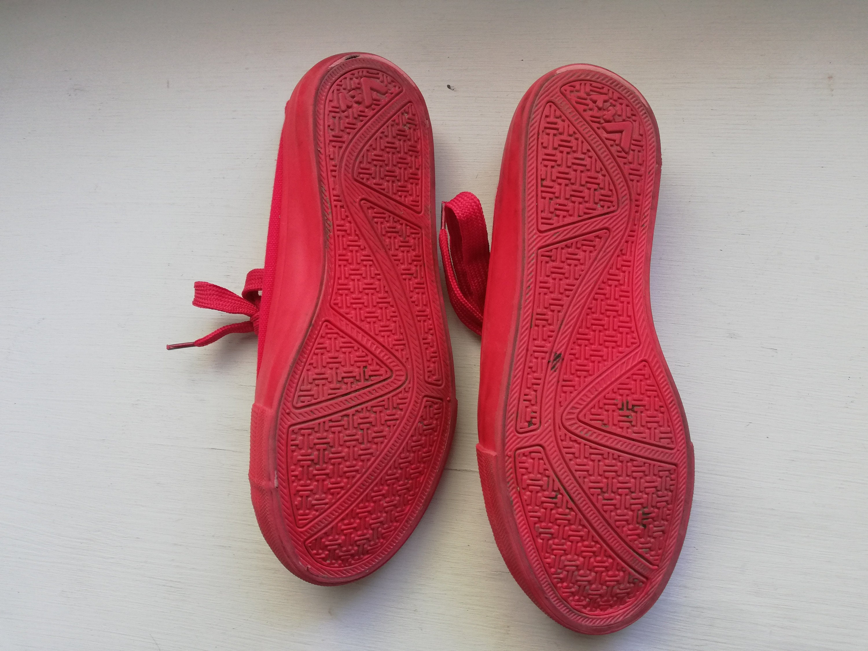 Red Womens Sneakers Vty Size Eur 37 Us 6.5 Uk 4.5 - Etsy UK