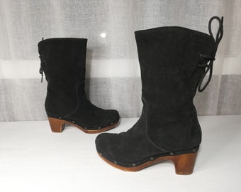 INVITO Black Suede Women's Boots Size 40 Eur, Us,