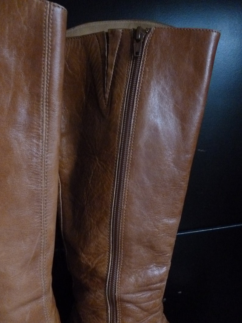 BIANKO Leather Cowgirl boots Cowboy boots brown leather 6.5 uk. 8.5 us size 39 eur