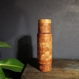 Mid Century gewickelt Birke Rinde Thermos schwedischehandhand