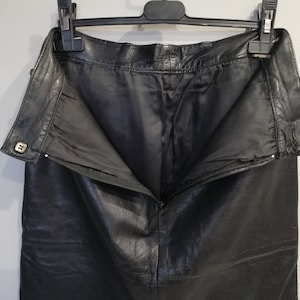 Black leather Skirts. Size 36 - S