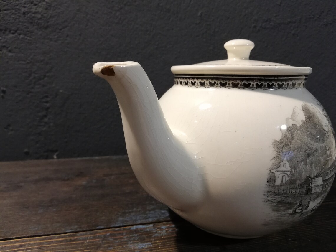 Antique Teapot Villeroy & Boch Made in Francesaar Economic Etsy