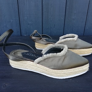 Sandales espadrilles vertes - Sixtyseven - Taille 36 EU, 6 US, 4 UK. Espadrilles