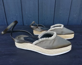 Green Espadrilles Sandals - Sixtyseven - Size 36 eu, 6 us, 4 uk. Espadrilles