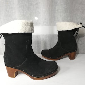 INVITO schwarze Wildleder Damenstiefel - Größe 40 eur, 9 us, 7 uk.
