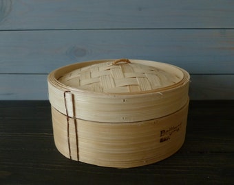 竹製蒸し器：中華まん・饅頭（直径7.8インチ） - Etsy 日本