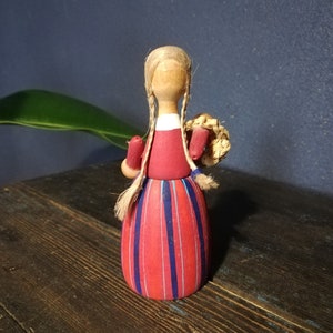 Swedish Doll Folk Art Wooden Vintage