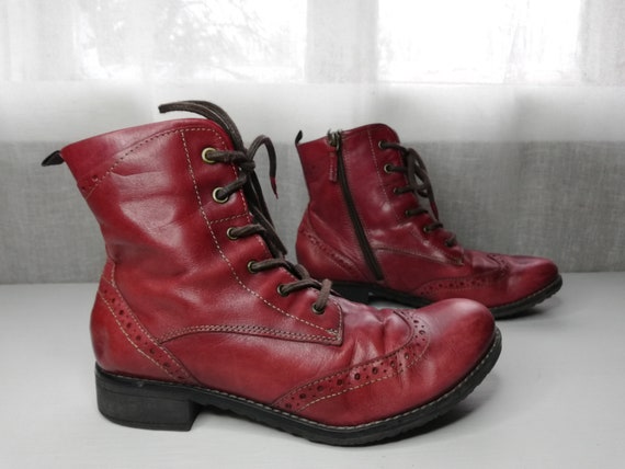 Tamaris Womens Wine Red Ankle Boots Germany 38 Eur - Etsy Hong
