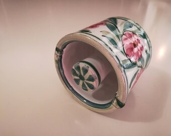 陶器の花柄灰皿 - Etsy 日本