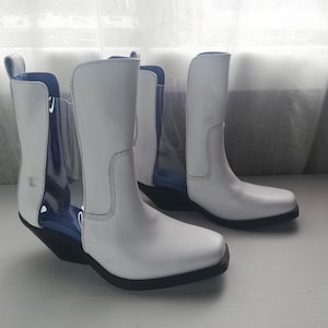 Diesel White Women’s Boots  -  made in Portugal - Size EUR 38, US 7.5 , UK 5.5