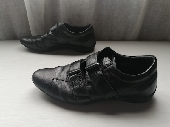 GEOX Zapatos de cuero negro Talla 38 eur 6.5 us 5.5 - Etsy México