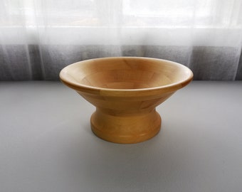 ヴィンテージハンドメイドバーチウッド台座ボウル：大きなモザイク