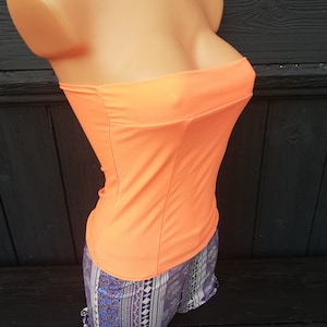 Orange Strapless Top  , Size S - Vintage item