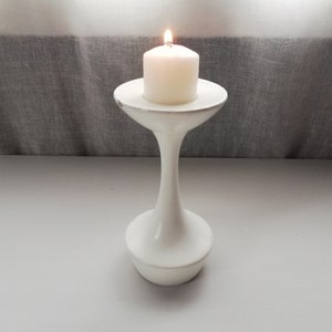 Mid century modern Candle Holder Natural Wooden Hand Painting-Made In Sweden