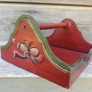 Rosemaling Napkin Holder Norwegian