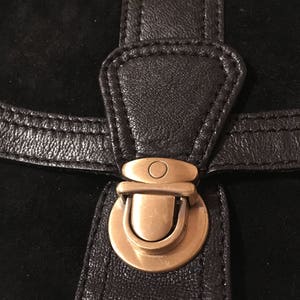 Vintage women bag - black- leather- oasis.