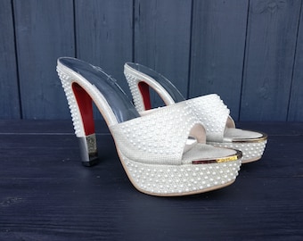 White Women's Shoes  Size 40 eur, 9 us, 7 uk