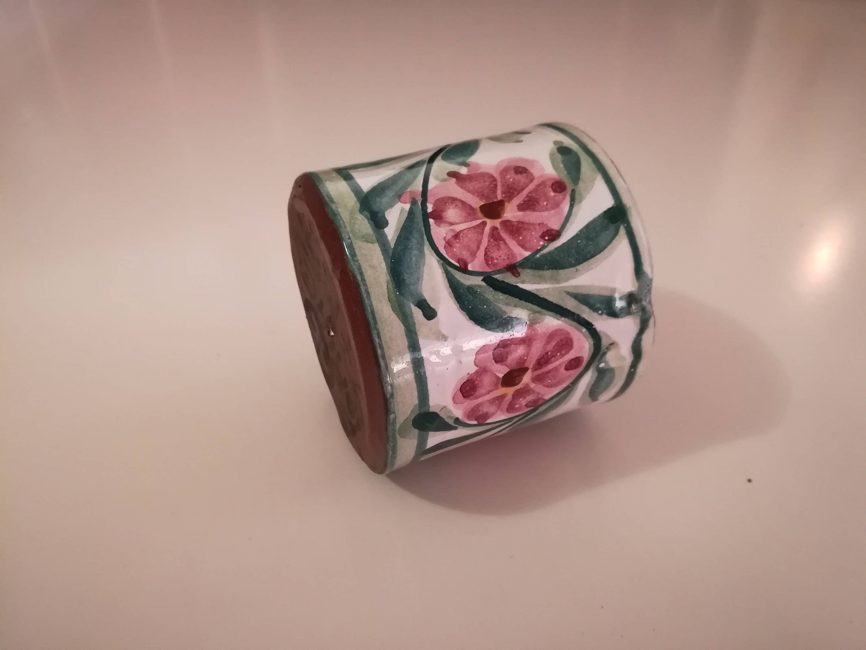 陶器製 花柄 灰皿 陶器製 花柄 灰皿