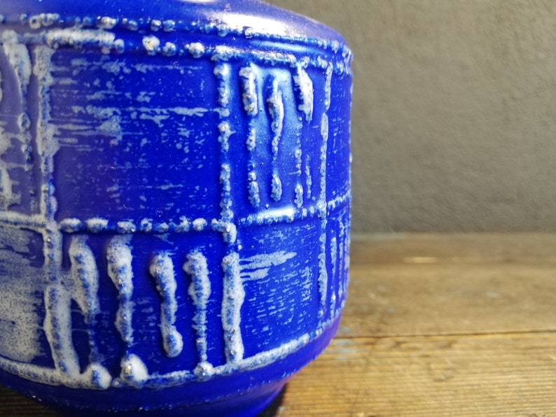 Denmark Blue Vase Vintage Ceramic 70 Sdanish Pottery Etsy