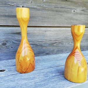 Danish Modern Apple Tree Candle Holder Set of 2 Vintage