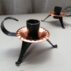 A Pair Mid century modern Copper Portable Candle Holder