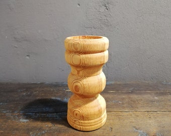 Wooden candle holder
