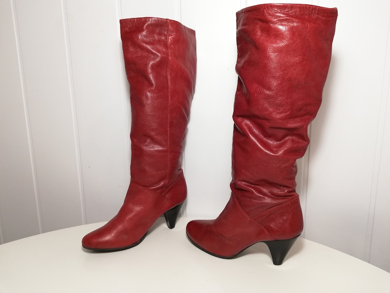 5.5 uk Made in Portugal Roots Size 38 eur Red Women/'s Boots 7.5 us