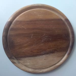 Kitchen wooden board. Wooden salver