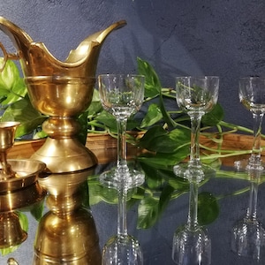 Set of 3 Liqueur Crystal Glasses