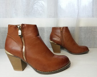Botines marrones de mujer - Talla 37 eur, 6.5 us, 4.5 uk.