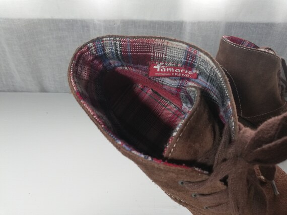 TAMARIS Botines de ante Marr n Mujer Zapatos. Tama o 37 eur 6.5