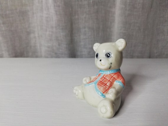 クマ　陶器　置物 陶器製クマの置物 - 2.1インチ コレクターズアイテム - Etsy 日本